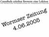 Wormser Zeitung 4.06.2005